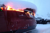 Tesla в холодную погоду, снег и мороз