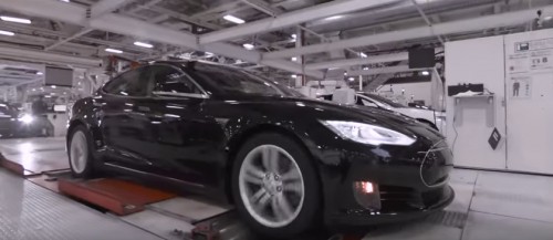 Tesla на испытательном стенде