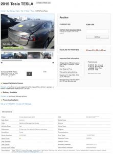 Продажа утопленной Model S на аукционе