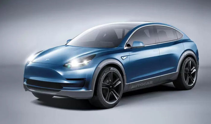 Неофициальный рендер Tesla Model Y компании Autocar