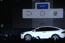 Кнопка защиты от биологического оружия на Model X
